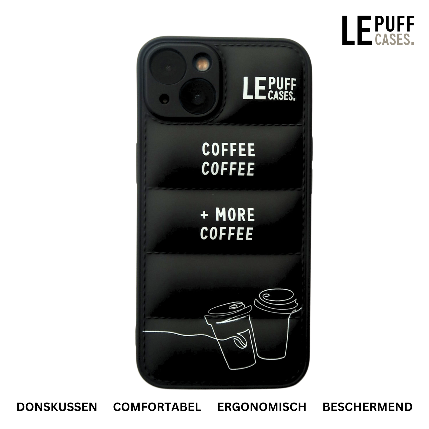 Puffer Case Telefoonhoesje iPhone Zwart