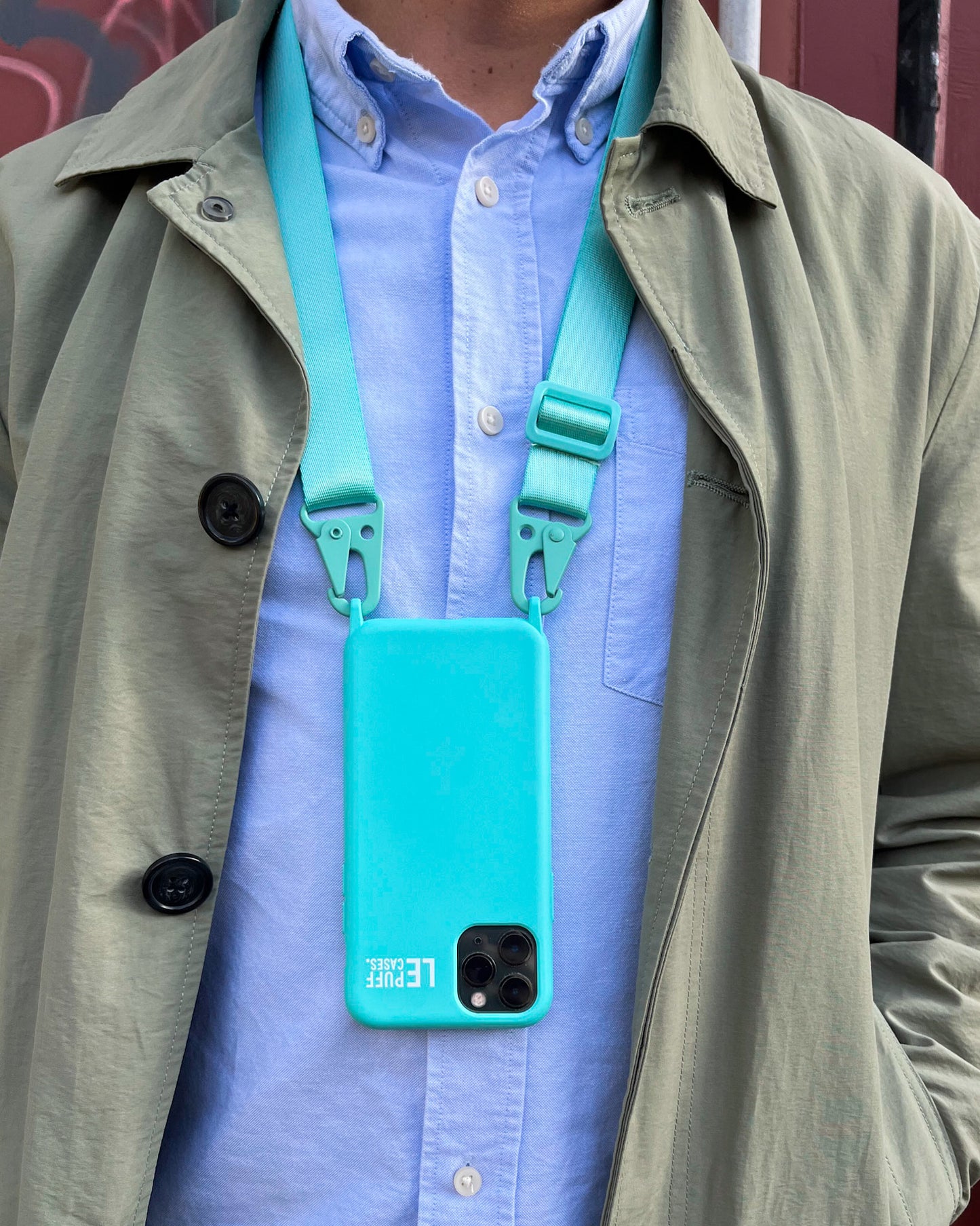 iPhone Telefoonkoord Telefoonketting Universeel oceaanblauw
