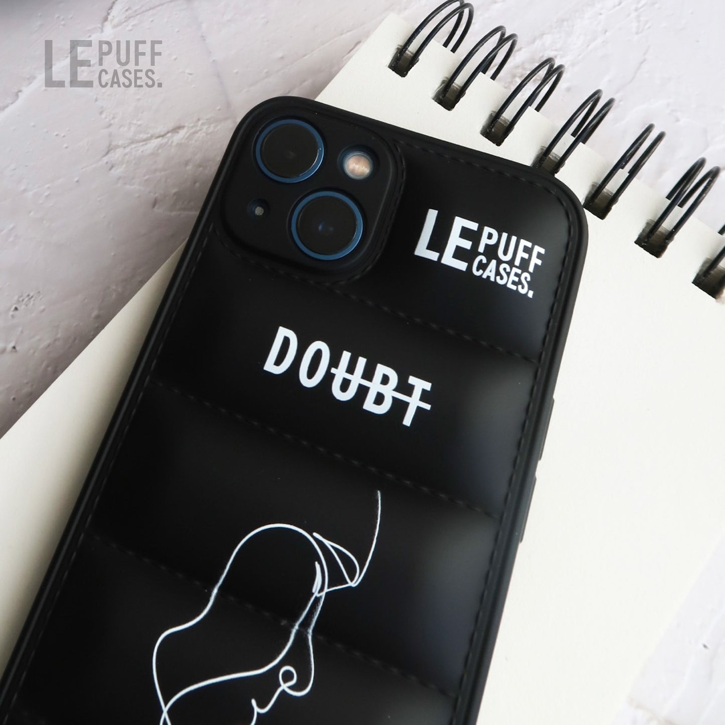 iPhone Puffer Case Telefoonhoesje Phone Case Zwart