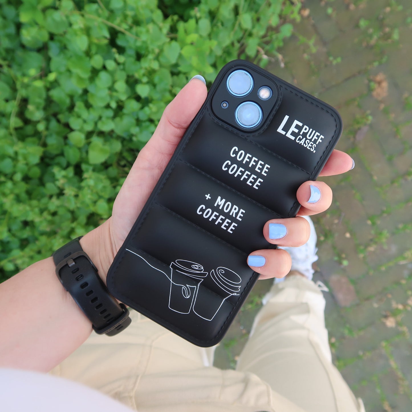 iPhone Telefoonhoesje Puffer Cases Phone Cases Zwart