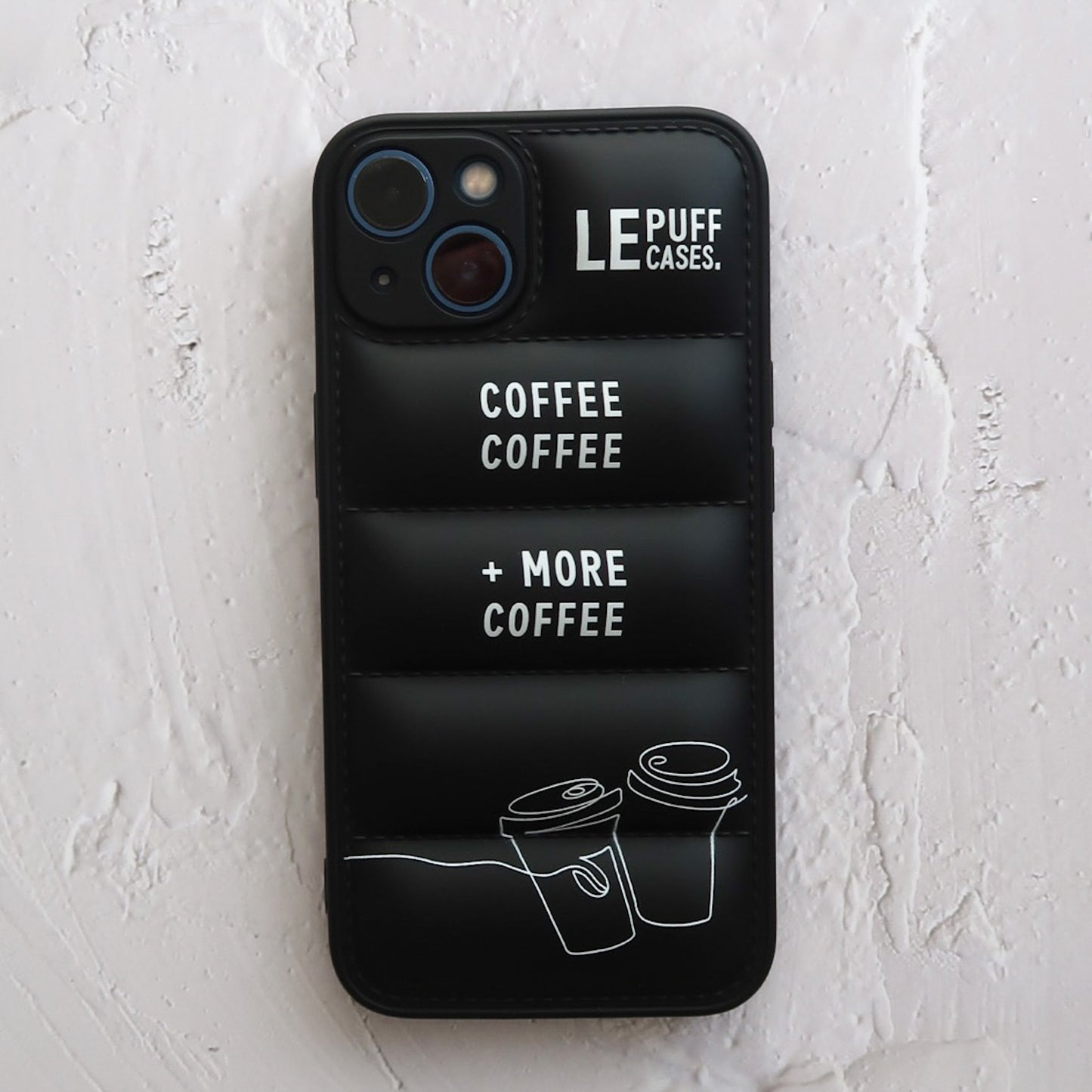 iPhone Puffer Case Telefoonhoesje Phone Case Zwart