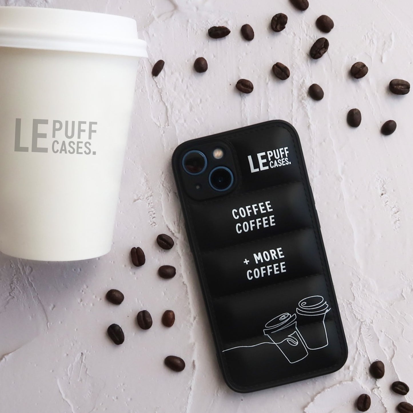 Puffer Case iPhone Zwart