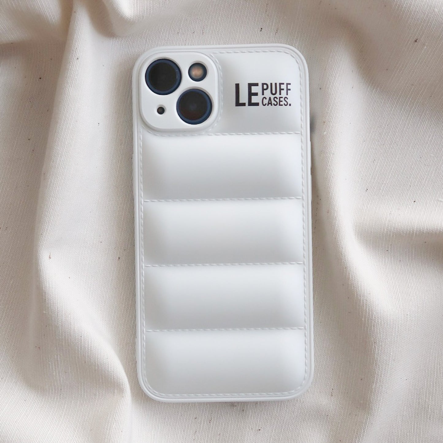 iPhone Telefoonhoesje Phone Case Puffer Case Wit