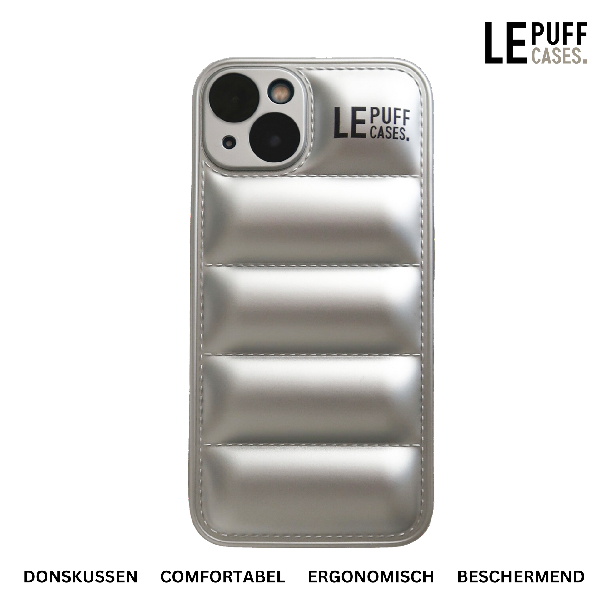 Puffer Case Telefoonhoesje iPhone Zilver